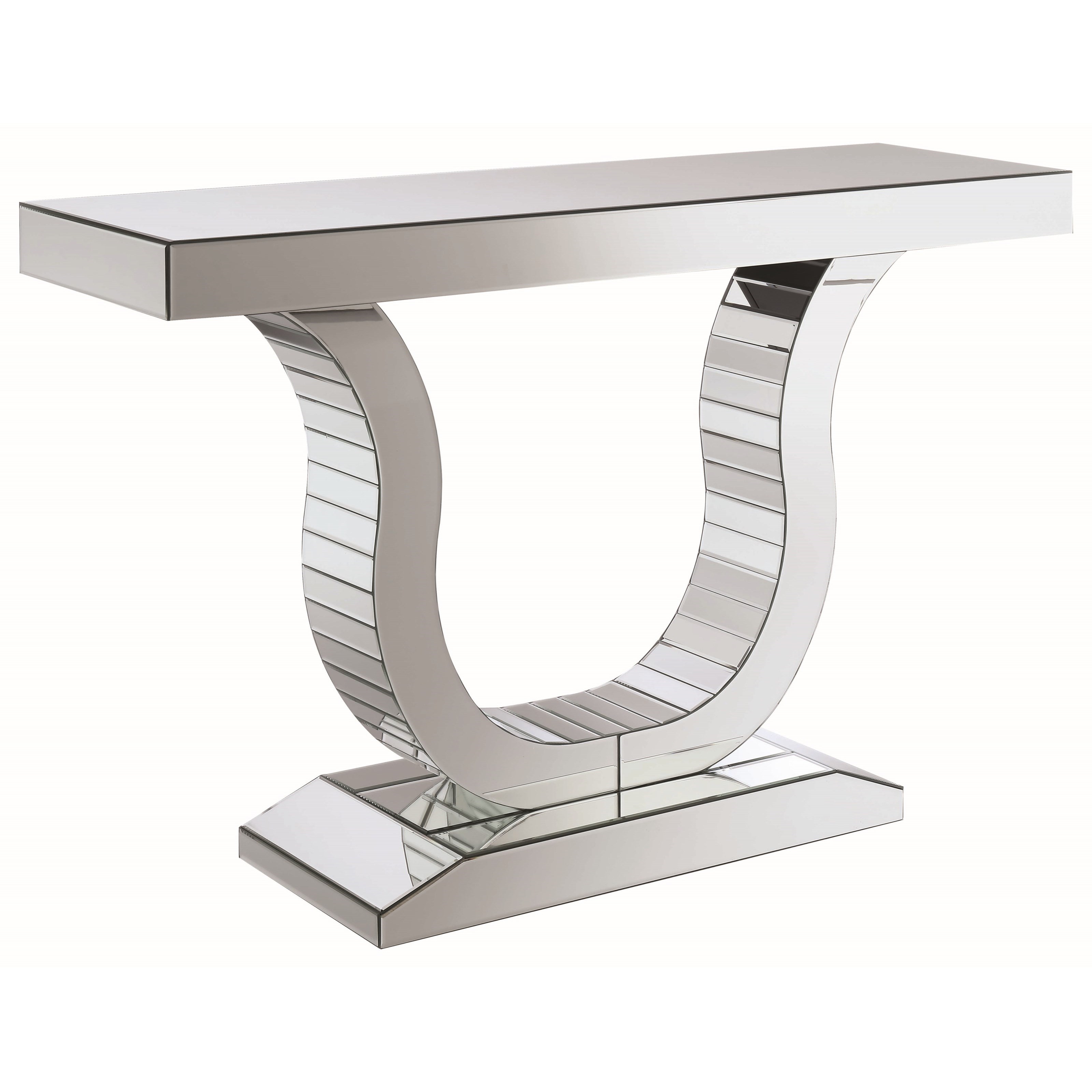 Glam mirrored hotsell console table